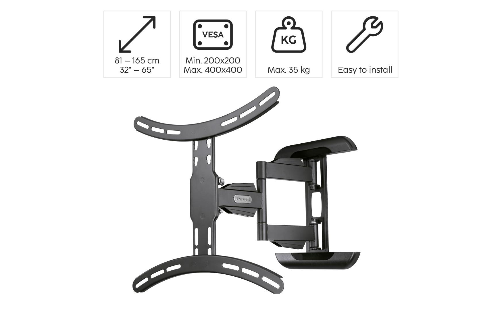 2193870_1 - Mediatech TV-Wandhalterung, 165 cm (65) bis 35 kg schwenkbar, neigbar, ausziehbar