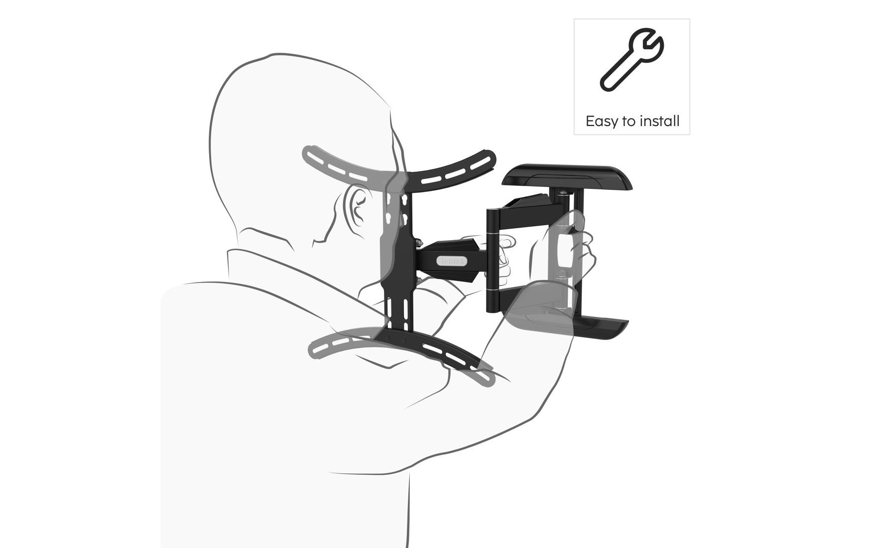 2193870_4 - Mediatech TV-Wandhalterung, 165 cm (65) bis 35 kg schwenkbar, neigbar, ausziehbar