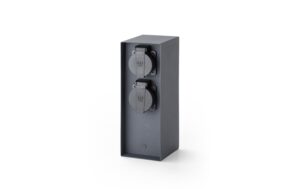 Schönenberger IP55 Energiesäule 4xT13 L:130mm B:85mm H:230mm sz-matt, rostfrei