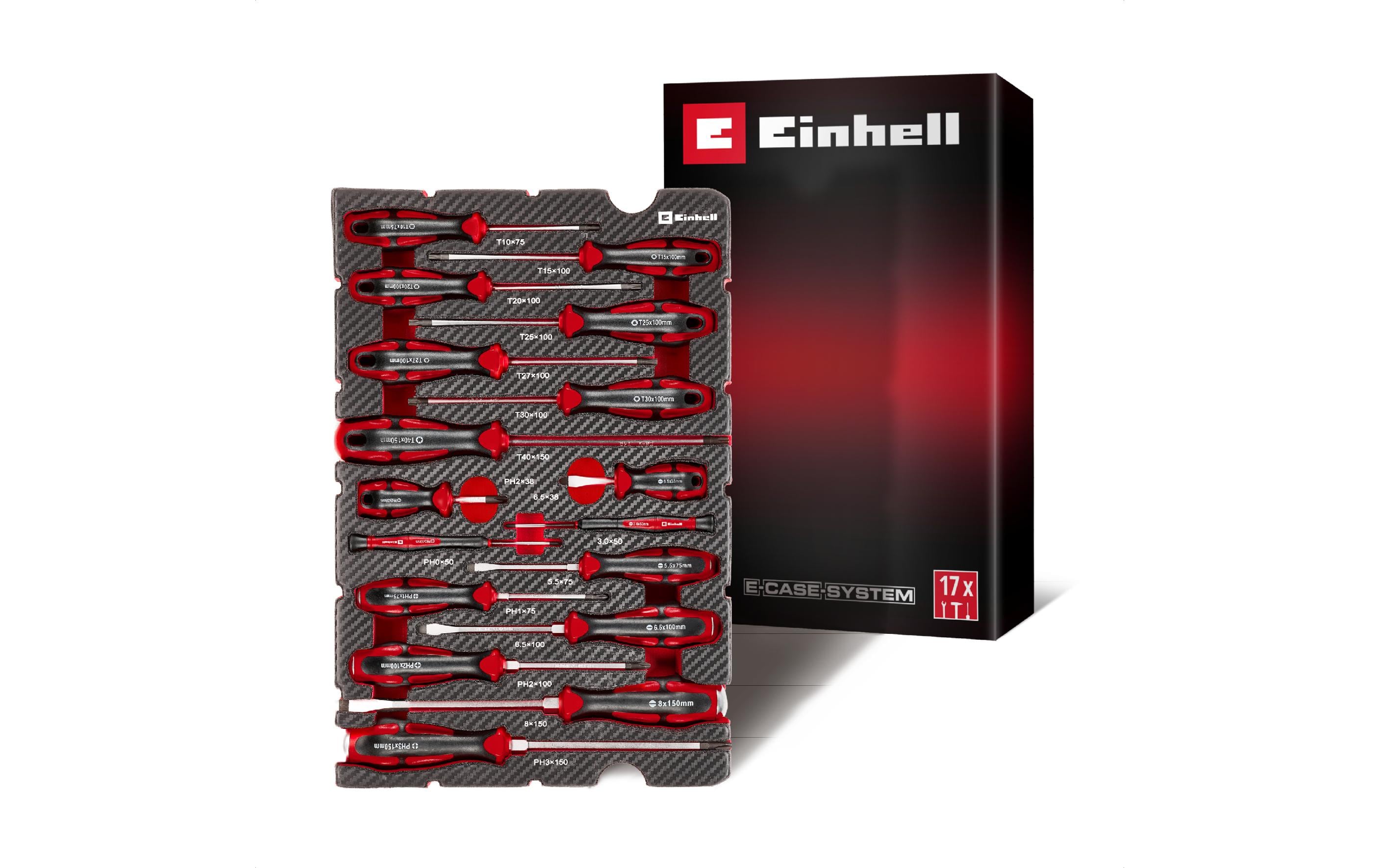 Einhell Werkzeug-Pad Schraubendreher E-Case Einleger, 17-tlg.