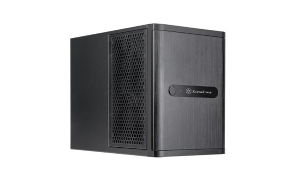 SilverStone NAS SST-CS240, ohne Netzteil Alu-Gehäuse schwarz, 211x285x360mm (BxHxT)