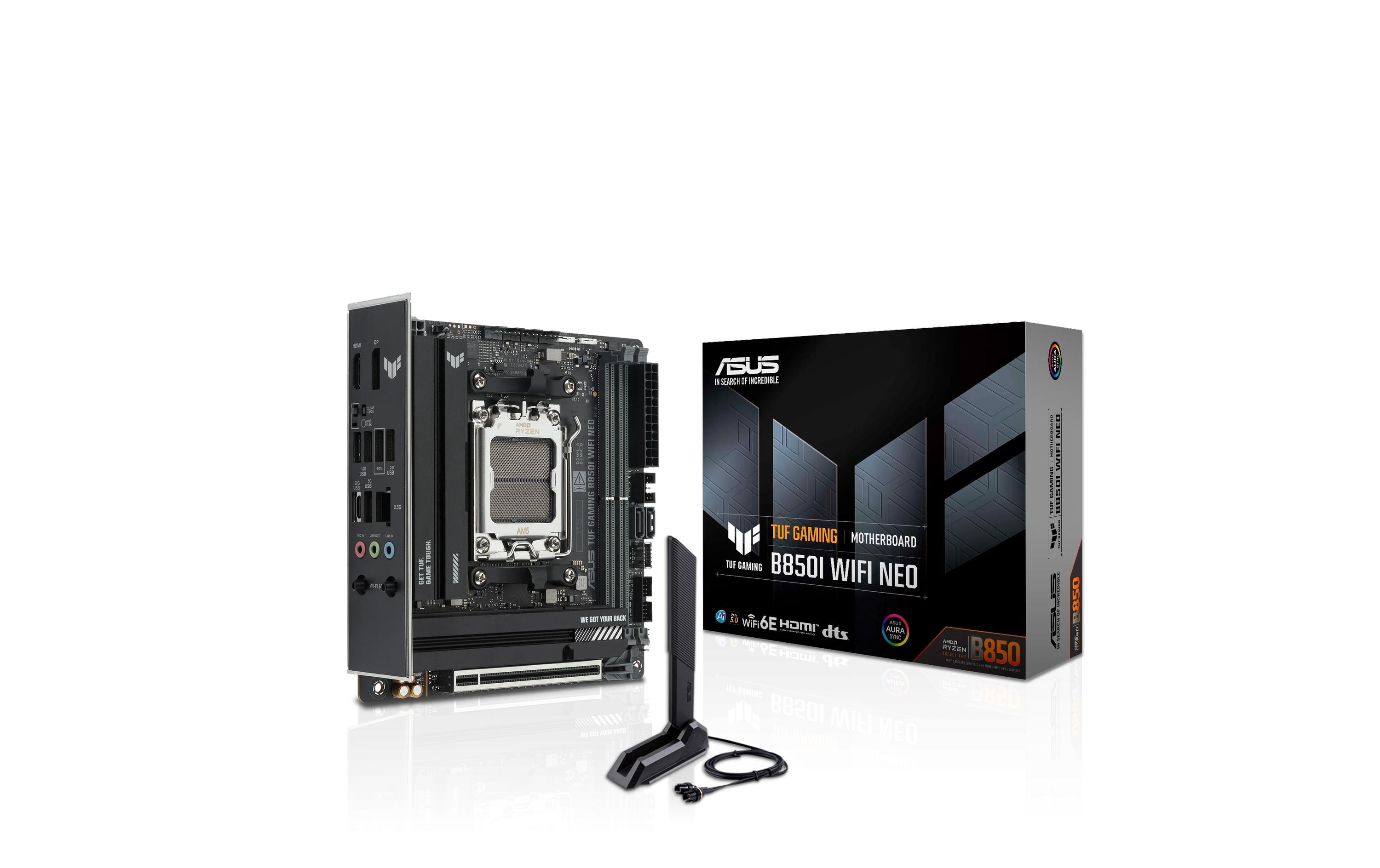 ASUS TUF GAMING B850I WIFI NEO, mITX AM5, AMD B850, 2x DDR5, PCIe 5.0 kaufen Schweiz | Mediatech.ch