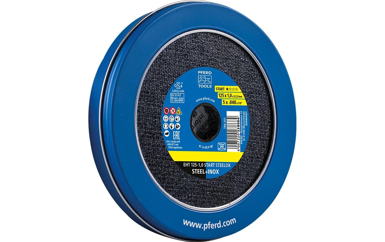 2203121_1 - Mediatech PFERD Trennscheibe EHT 125x1.0mm Bucket STEELOX Stahl/Inox, Box à 100