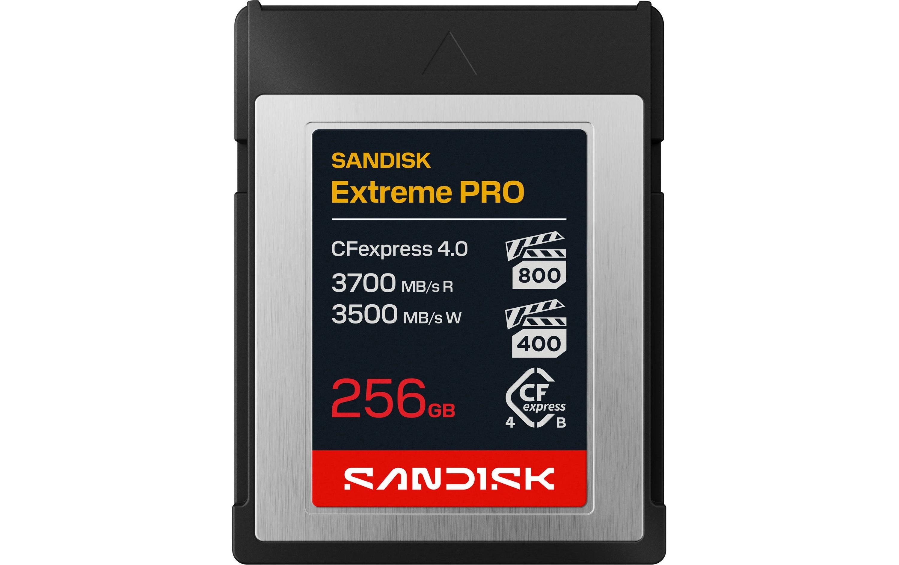 SanDisk CFexpress Ext. Pro 4.0 Typ B 256GB Lesen 3700MB/s, Schreiben 3500MB/s