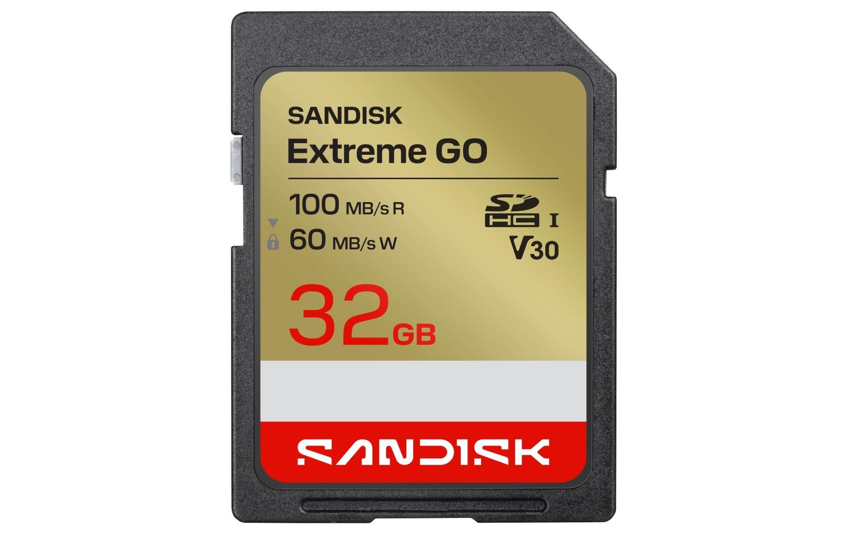 SanDisk SDHC Card Extreme GO 32GB Lesen 100MB/s, Schreiben 60MB/s