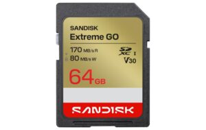 SANDISK SDXC Card Extreme GO 64GB Lesen 170MB/s, Schreiben 80MB/s