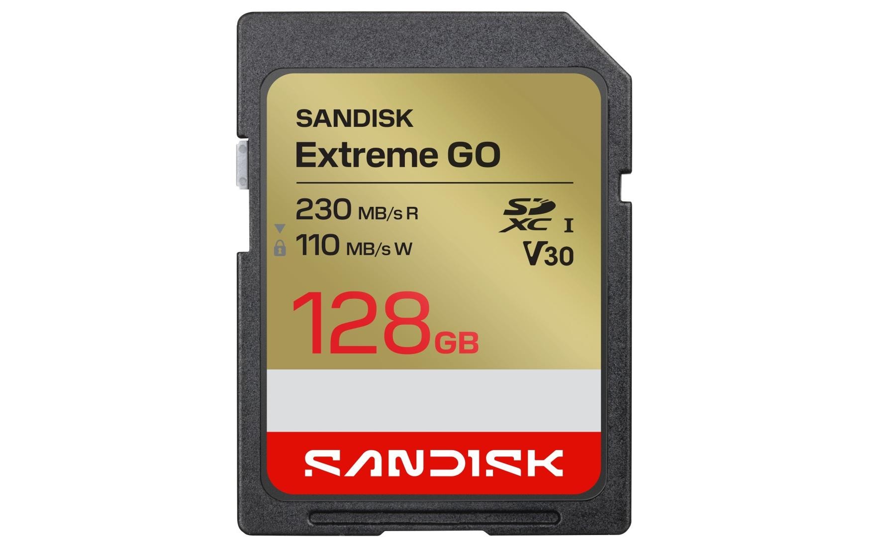 SanDisk SDXC Card Extreme GO 128GB Lesen 230MB/s, Schreiben 110MB/s