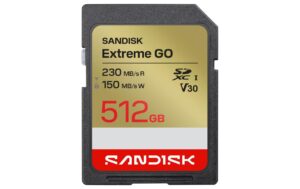 SanDisk SDXC Card Extreme GO 512GB Lesen 230MB/s, Schreiben 150MB/s
