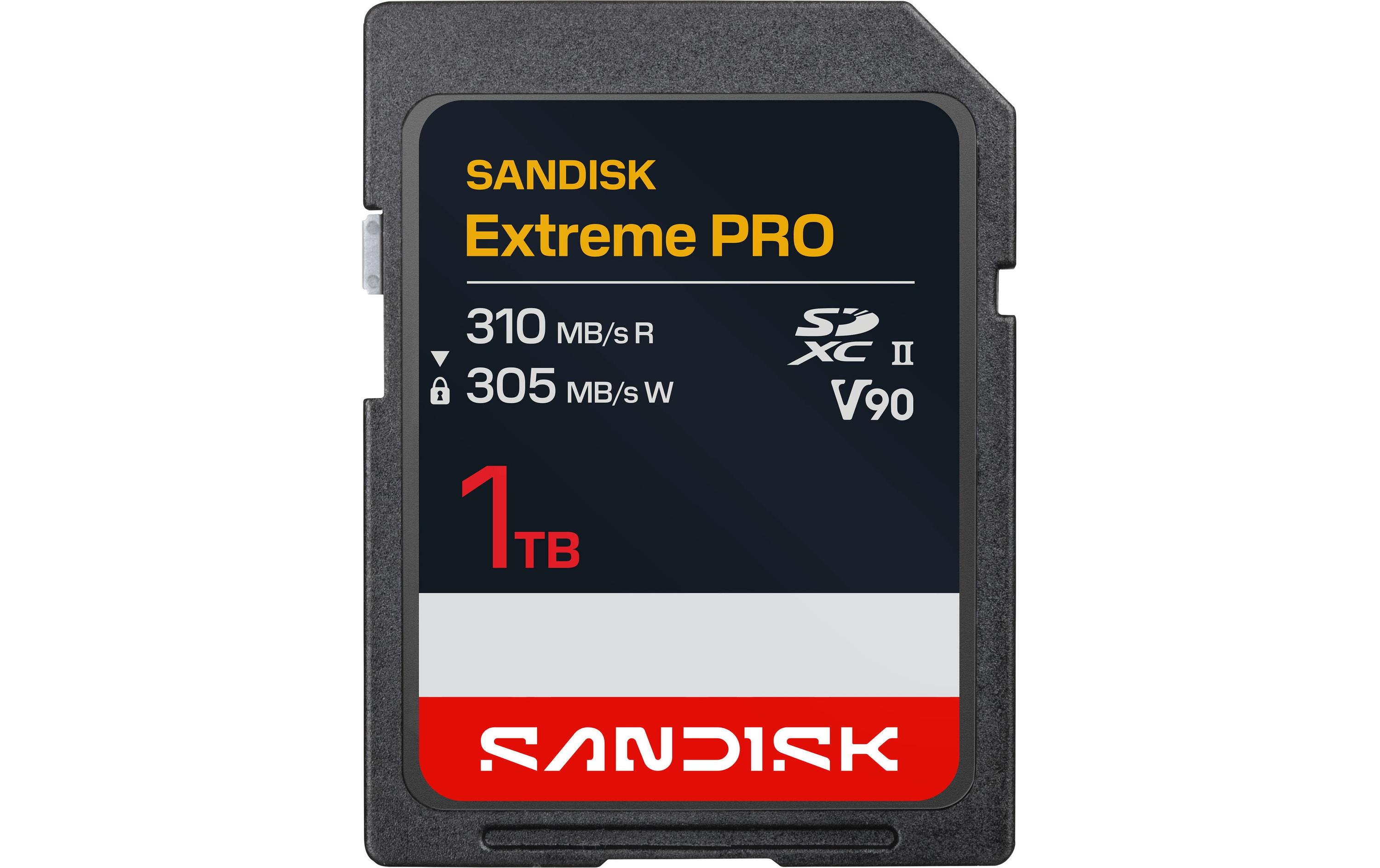 SanDisk SDXC Card Extreme PRO 310 1TB lesen 310MB/sec, schreiben 305MB/s