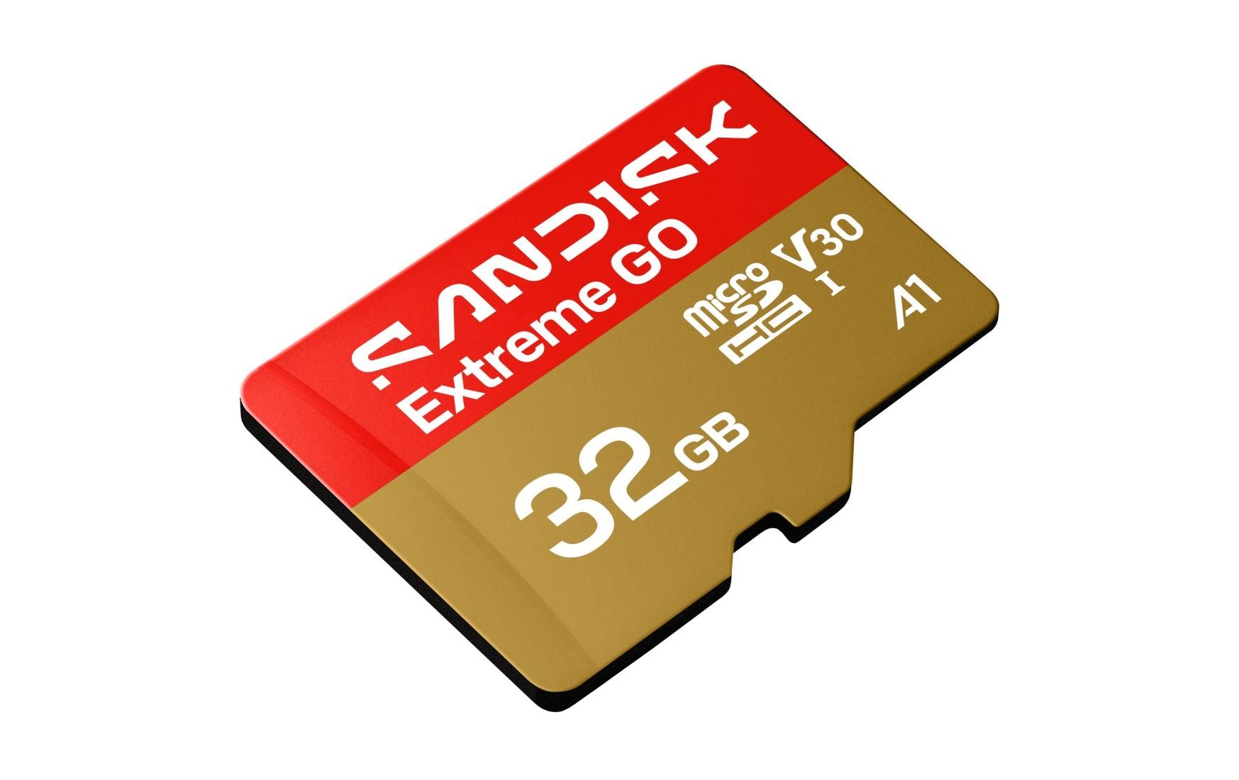 2203175 - Mediatech SanDisk microSDHC Card Extreme GO 32GB Lesen 100MB/s, Schr. 60MB/s, inkl. Adapter