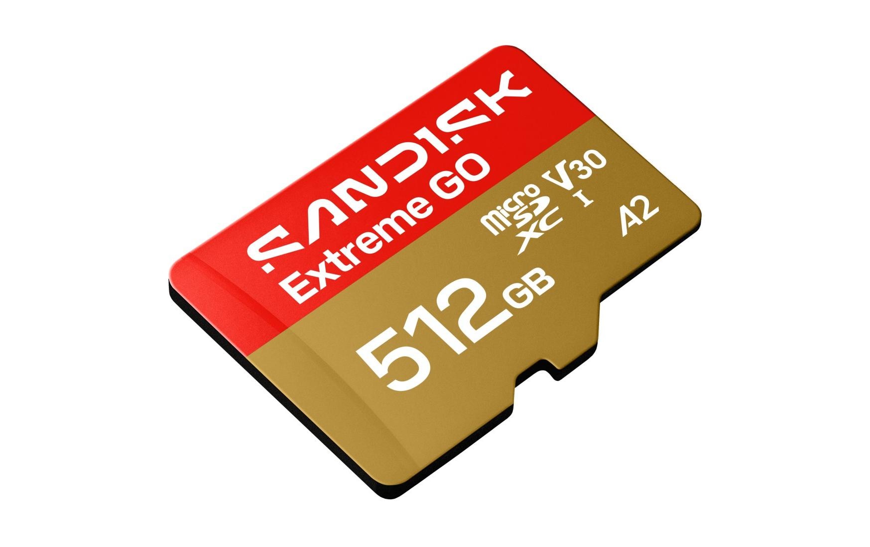 2203179 - Mediatech SanDisk microSDXC Card Extreme GO 512GB Lesen 240MB/s, Schr. 160MB/s, inkl. Adpt.