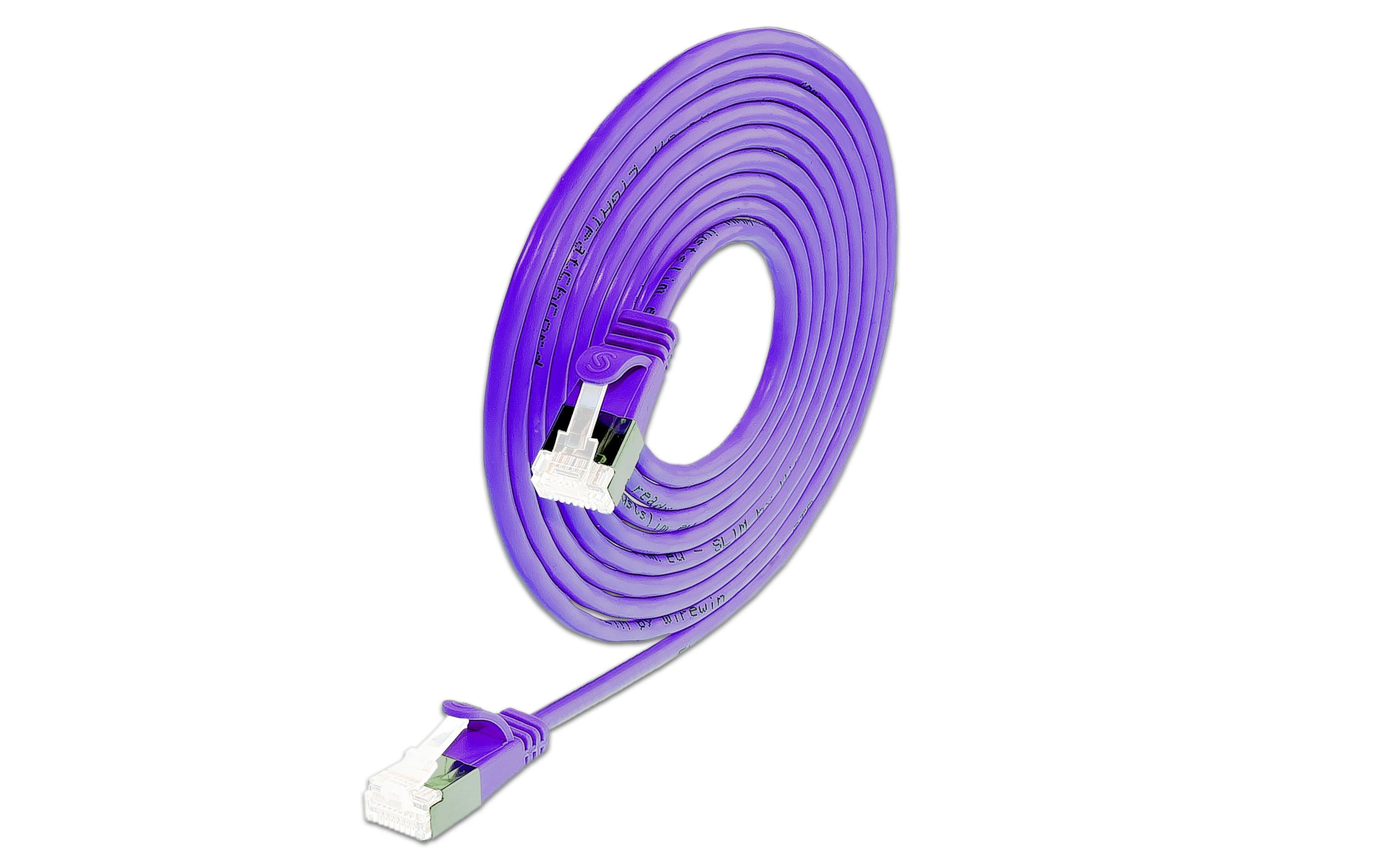 2205416_2 - Mediatech SLIM Patchkabel: 3m, violet, 36-Pack Cat 6A, U/FTP, 3 m, Violet, 36-Pack