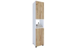 VCM Hochschrank Flandu Weiss / Honig-Eiche