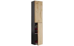 VCM Hochschrank VCB 11 Anthrazit/Honig-Eiche