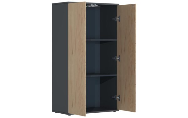 VCM Schrank Dalosa 3-Fach Anthrazit/Honig-Eiche