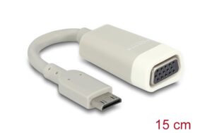 Monitorkonverter Mini-C HDMI zu VGA grau, 15cm