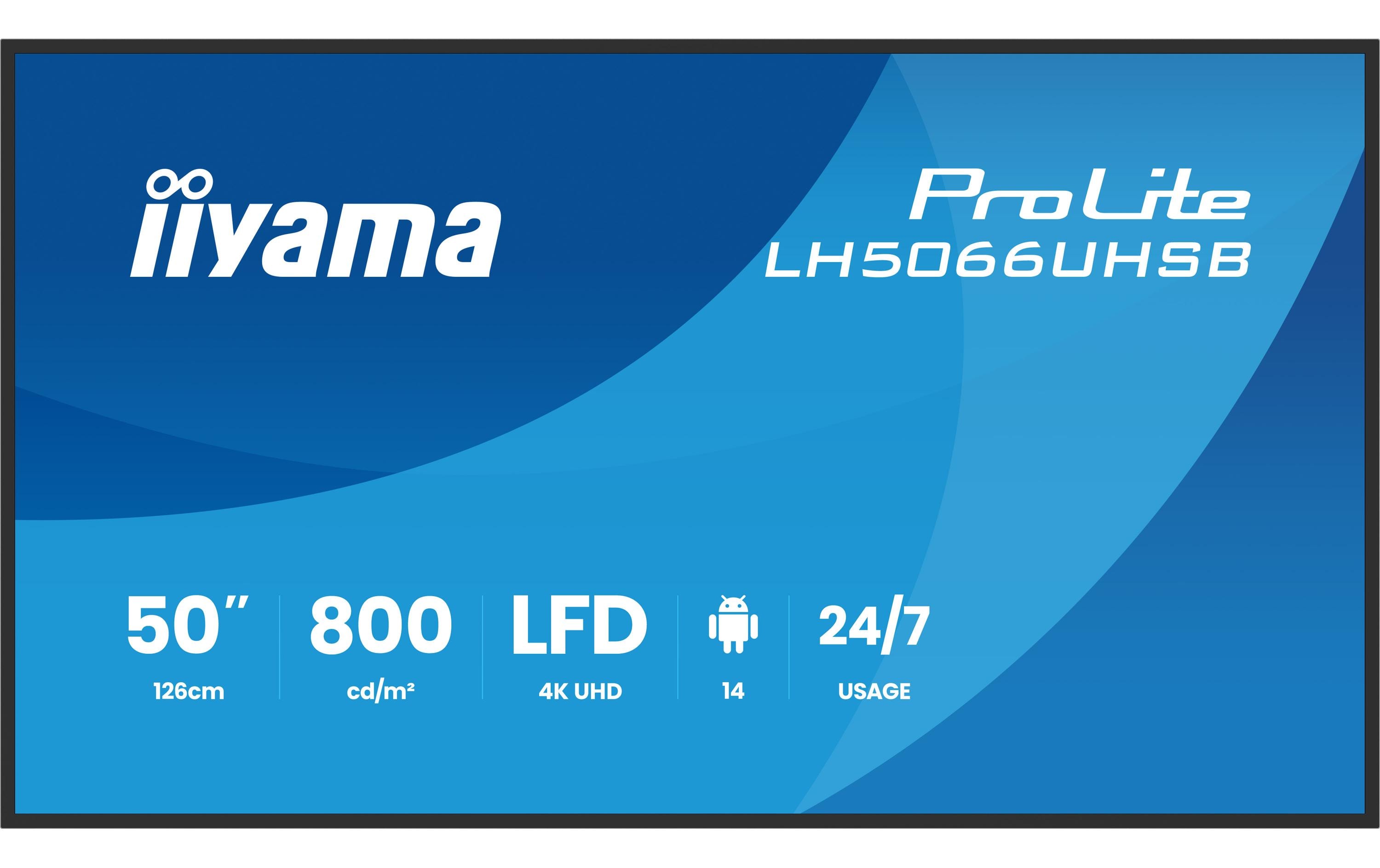 2208008 - Mediatech Iiyama LH5066UHSB-B1AG 50, IPS, UHD, 800cd, Android 14 OS kaufen Schweiz | Mediatech.ch