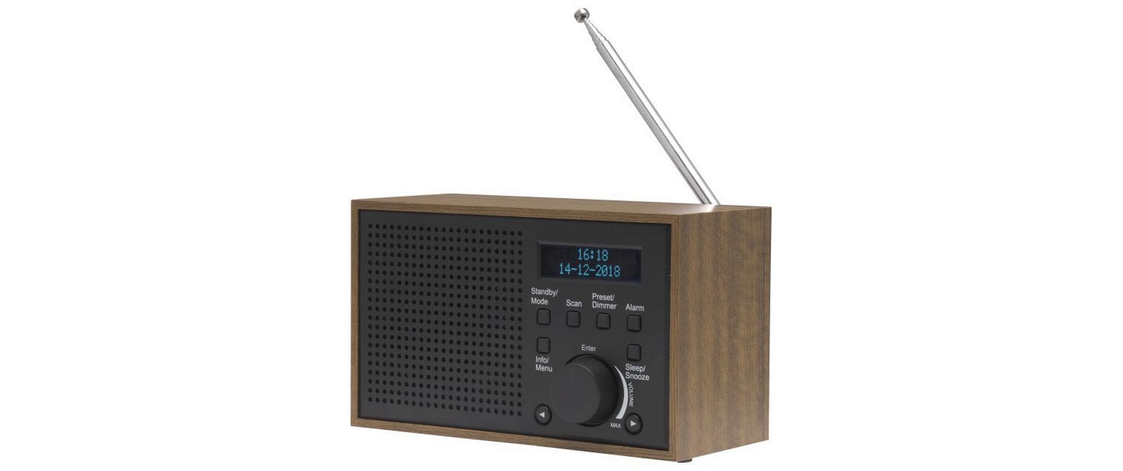 2210571 - Mediatech Denver DAB-46DGR Retro DAB+/FM Bluetooth LCD-Display kaufen Schweiz | Mediatech.ch
