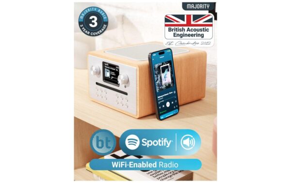 Majority Homerton2 Oak, DAB+, Bluetooth, USB, CD-Laufwerk