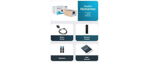 Majority Homerton2 Oak, DAB+, Bluetooth, USB, CD-Laufwerk