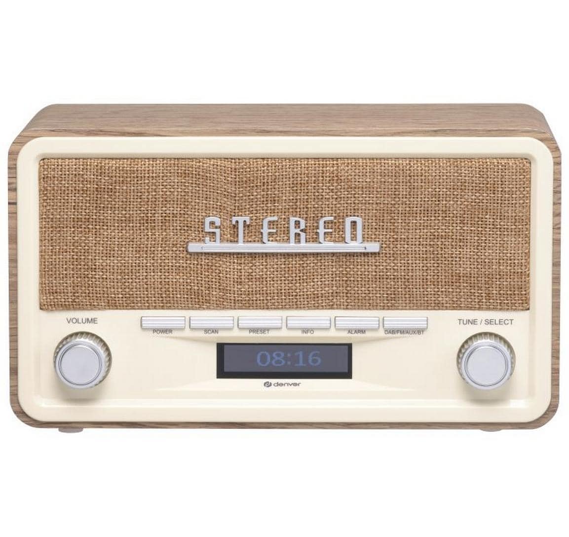 2210589 - Mediatech Denver DAB-18LW DAB+ FM Retro Echtholzgehäuse Bluetooth AUX kaufen Schweiz | Mediatech.ch