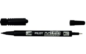 Pilot Twin Marker Slim schwarz 2 Spitzen, extra fein + fein