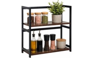 Relaxdays Lagerregal mit 2 Ebenen Braun/Schwarz kaufen Schweiz | Mediatech.ch
