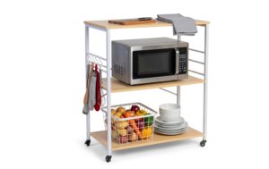 Relaxdays Rollwagen 3 Ebenen H x B x T: ca. 89 x 80 x 40 cm, Natur kaufen Schweiz | Mediatech.ch