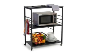 Relaxdays Rollwagen 3 Ebenen H x B x T: ca. 89 x 80 x 40 cm, Schwarz kaufen Schweiz | Mediatech.ch
