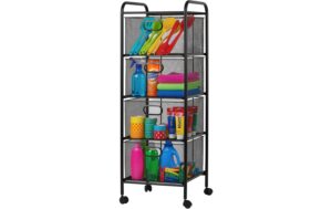 Relaxdays Rollwagen 4 Schubladen H x B x T: ca. 92, 5 x 32 x 33 cm