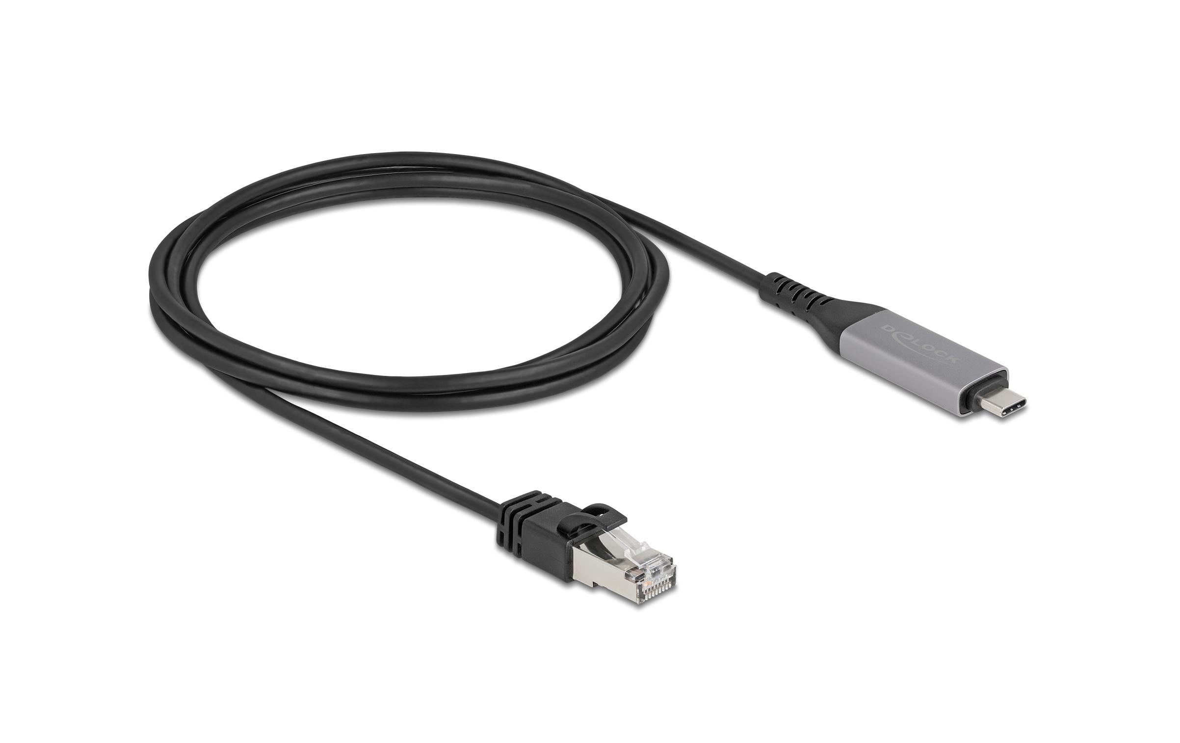 Delock USB-Kabel C-RJ45, 2m Gigabit 10/100/1000, USB-C zu RJ45 kaufen Schweiz | Mediatech.ch