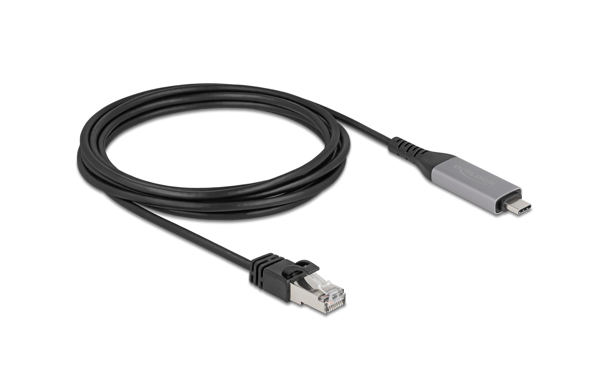 Delock USB-Kabel C-RJ45, 3m Gigabit 10/100/1000, USB-C zu RJ45 kaufen Schweiz | Mediatech.ch