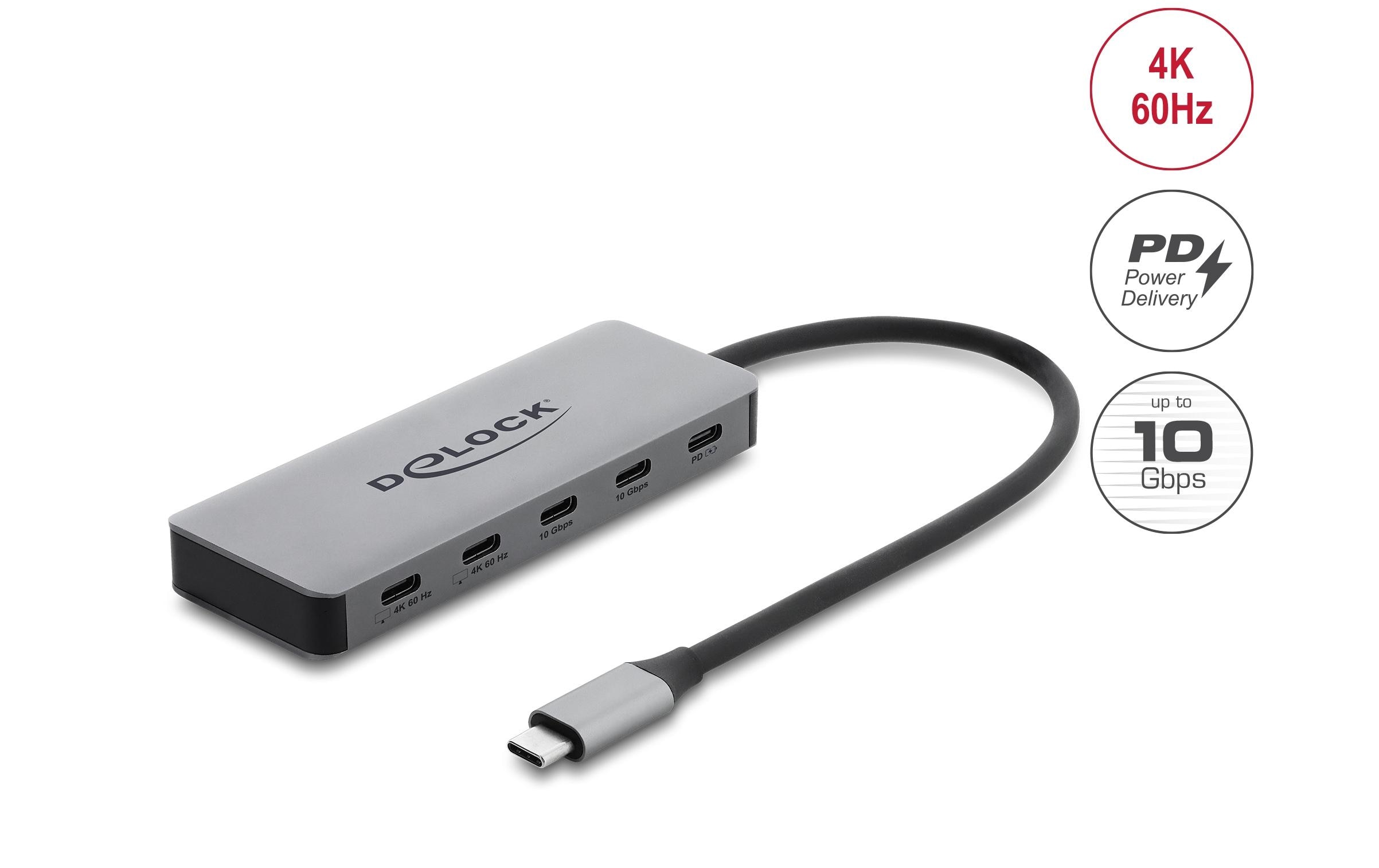 Delock USB Hub 2 Port USB 10 Gbps, 2 Port USB-C, 4K, PD kaufen Schweiz | Mediatech.ch