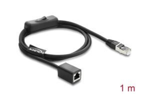Delock RJ45 Kabel Stecker zu Buchse, mit Schalter, Cat.6 kaufen Schweiz | Mediatech.ch