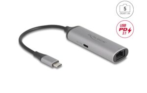 Delock USB Type-C Netzwerk Adapter 5 Gigabit LAN, 1 x RJ45, PD 3.1, 140 W kaufen Schweiz | Mediatech.ch