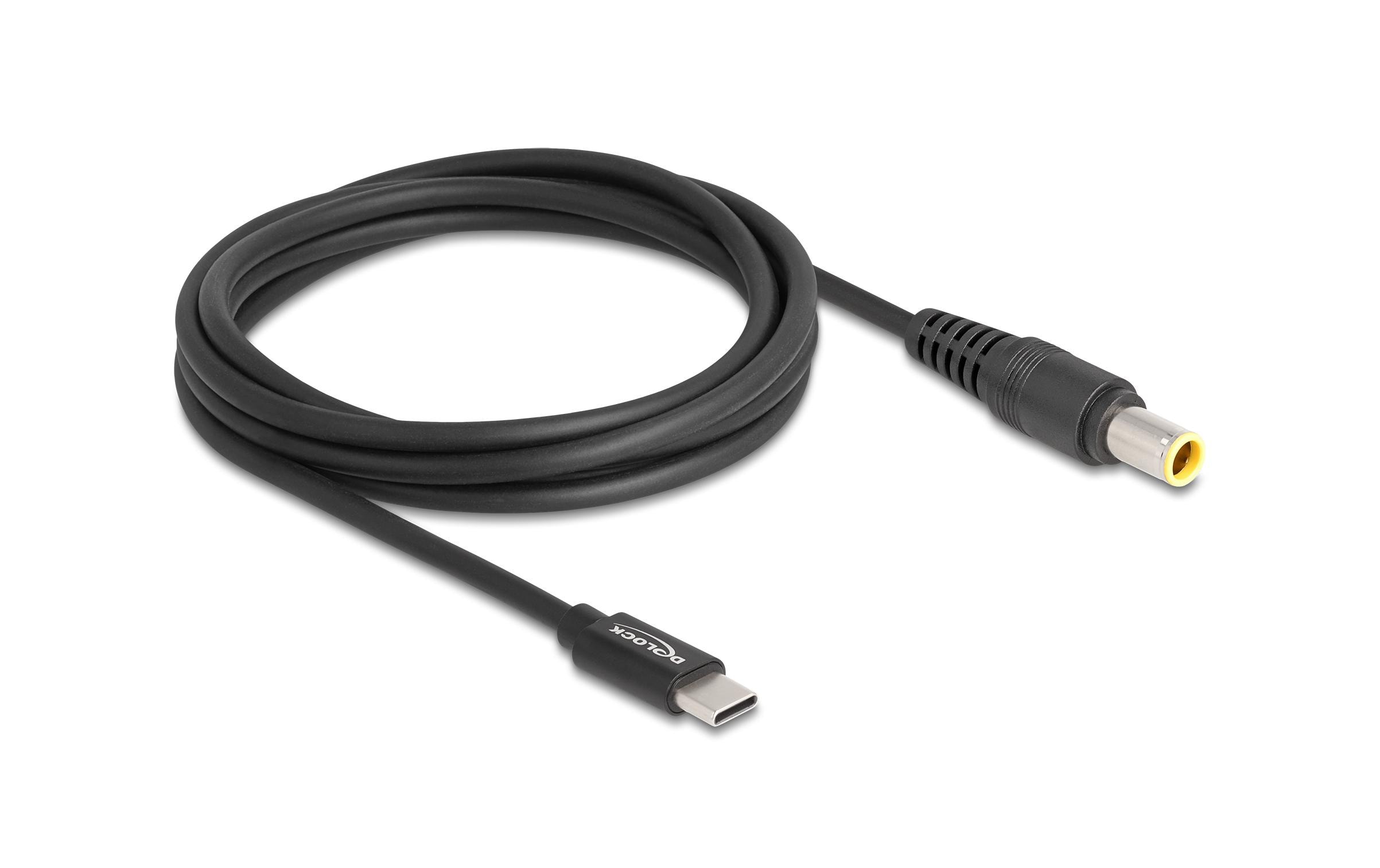 Delock Ladekabel USB-C-7.9 x 5.5 IBM Stecker, 1.5m, schwarz, 20 V kaufen Schweiz | Mediatech.ch