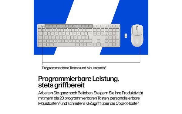 2213753_2 - Mediatech HP 495C Tastatur-Maus Set Wireless 2.4 GHz,Bluetooth,Dual-Mode,CH-Layout,2xAA