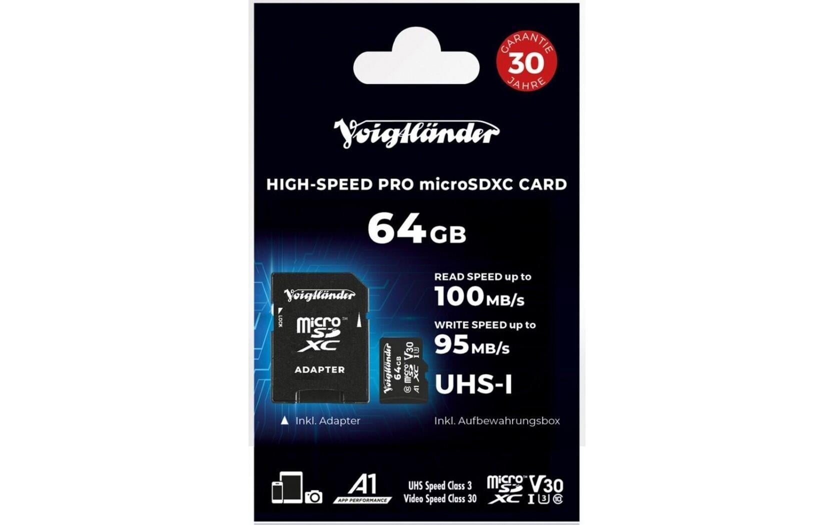 Voigtländer PRO 64 GB UHS-I U3 V30 High-Speed kaufen Schweiz | Mediatech.ch