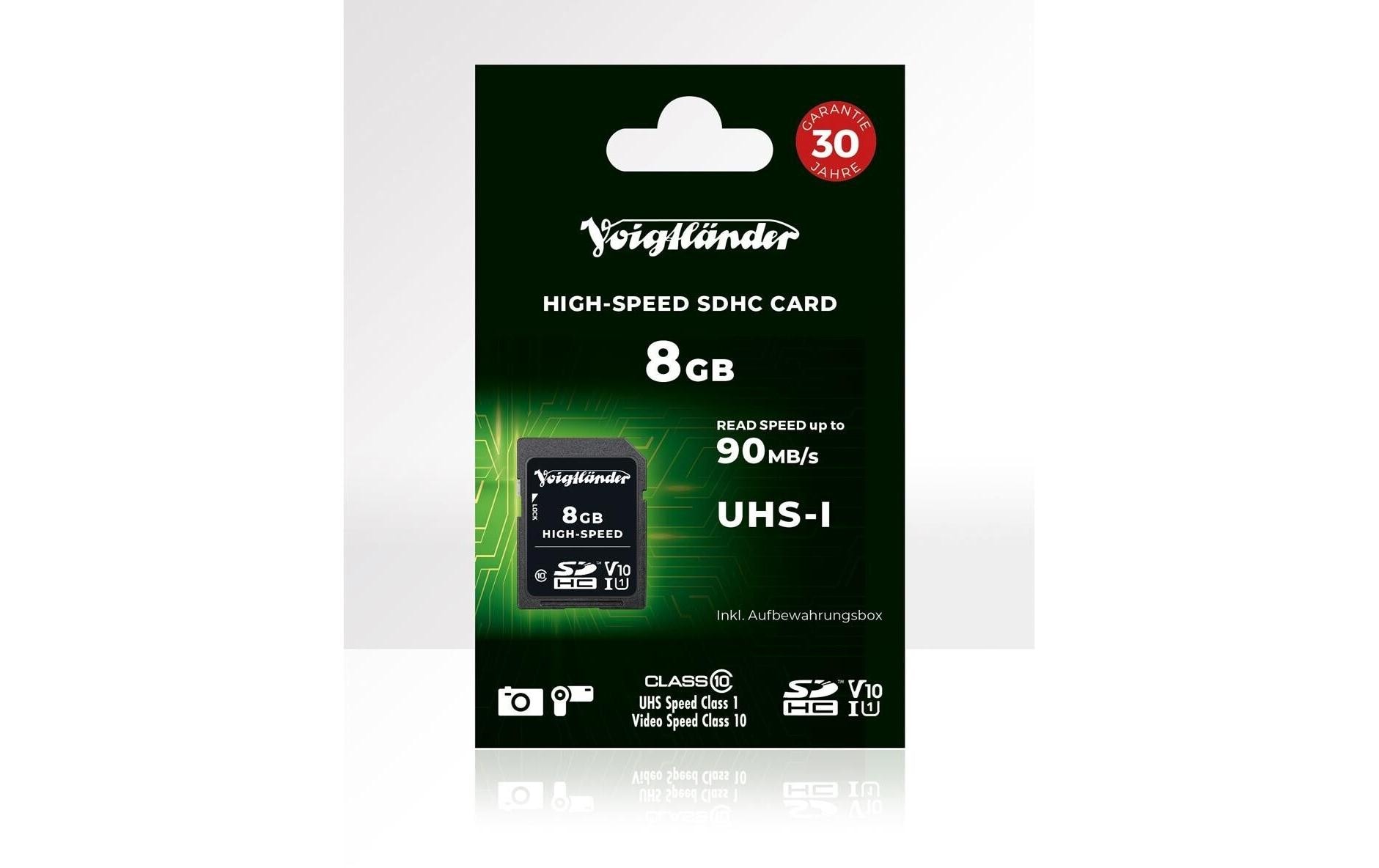 2214726 - Mediatech Voigtländer SD 8 GB UHS-I Class 10 V10 kaufen Schweiz | Mediatech.ch