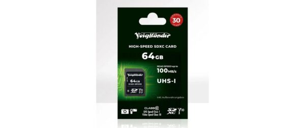 Voigtländer SDXC 64 GB, UHS-I, Class 10, V10, High-Speed kaufen Schweiz | Mediatech.ch