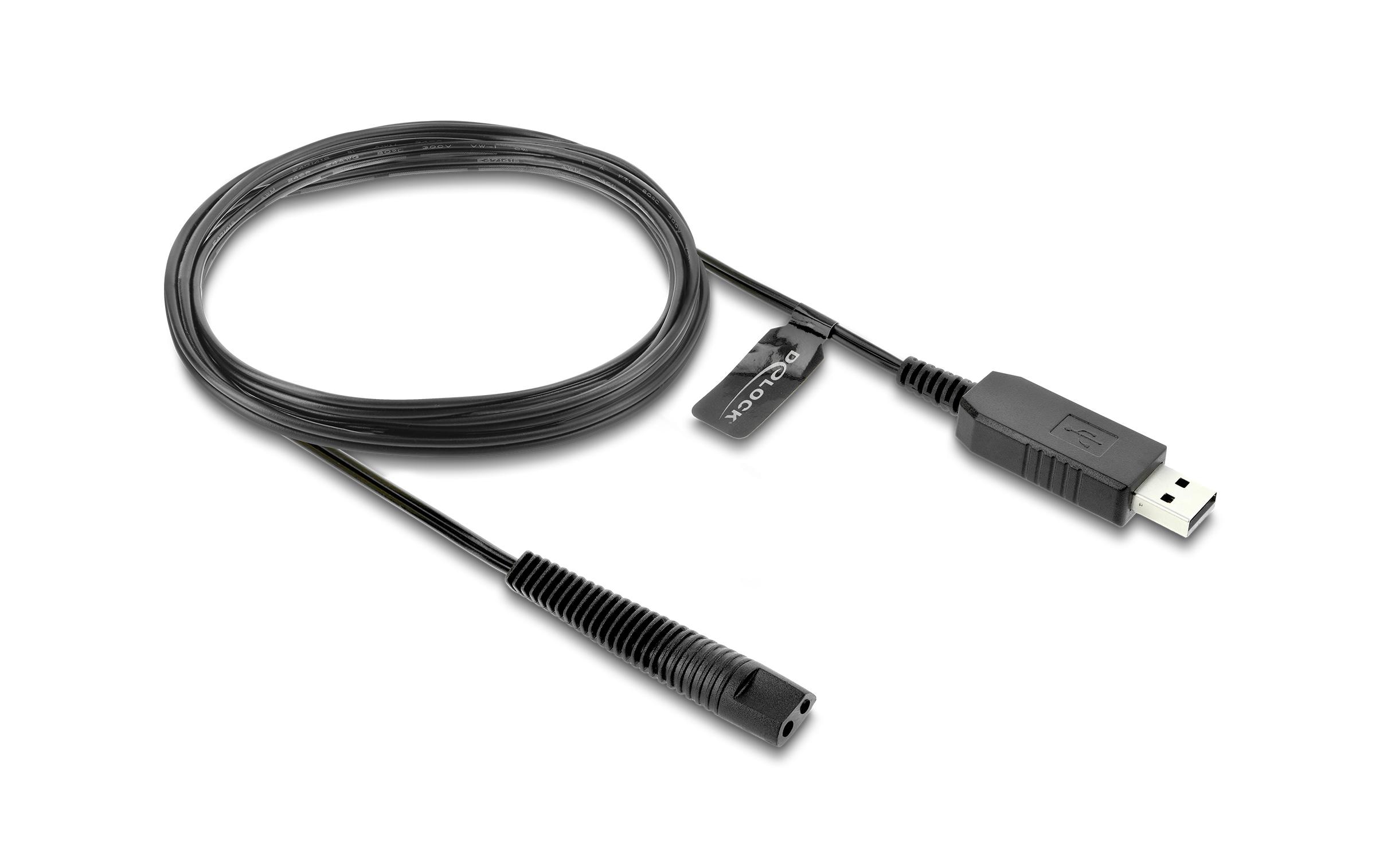 2216482 - Mediatech Delock Series 1, 3, 5, 7, 9 USB, 12 V, 1 m, schwarz, 2-Pin Stecker kaufen Schweiz | Mediatech.ch
