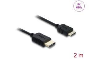 Delock HDMI zu Mini HDMI Kabel Koaxial, High Speed, 8K, 60 Hz, 2 m