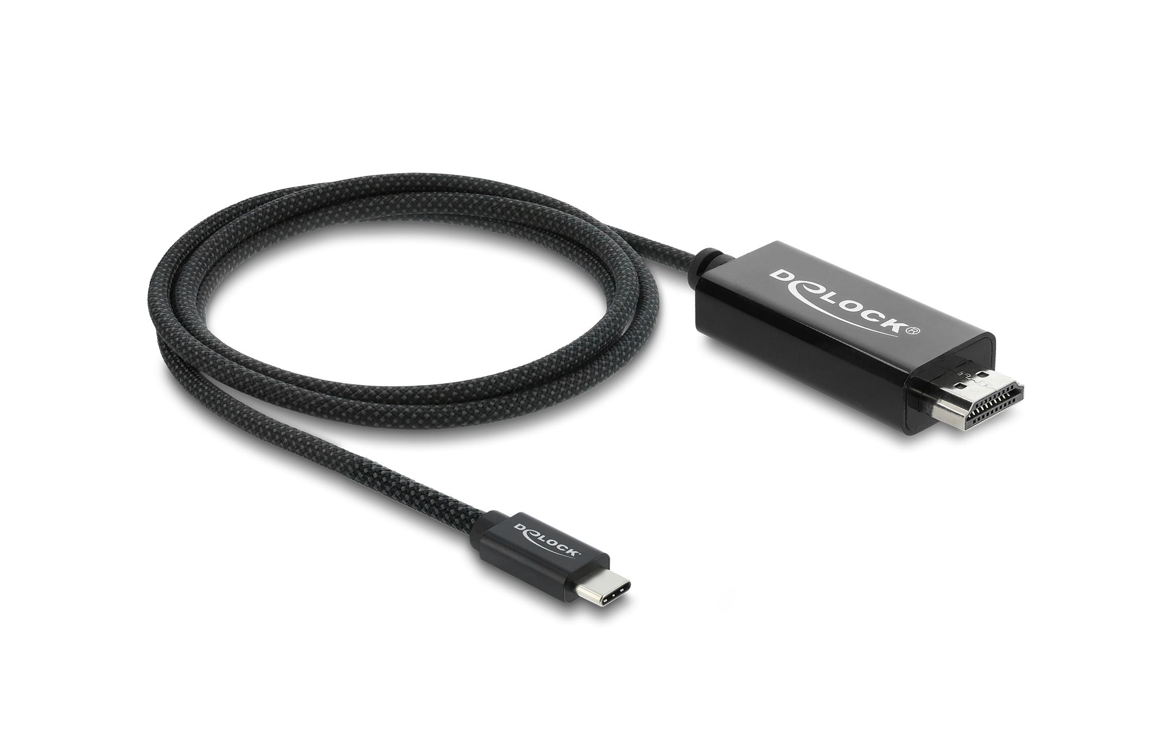 Delock USB Type-C zu HDMI Kabel Koaxial, 4K, 60 Hz, Geflechtmantel, 1 m kaufen Schweiz | Mediatech.ch
