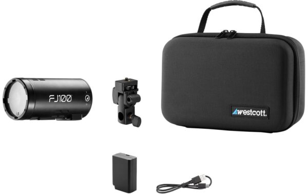 2220484_8 - Mediatech Westcott FJ100 Off-Camera Strobe with FJ Mini AC/DC Battery (100Ws)