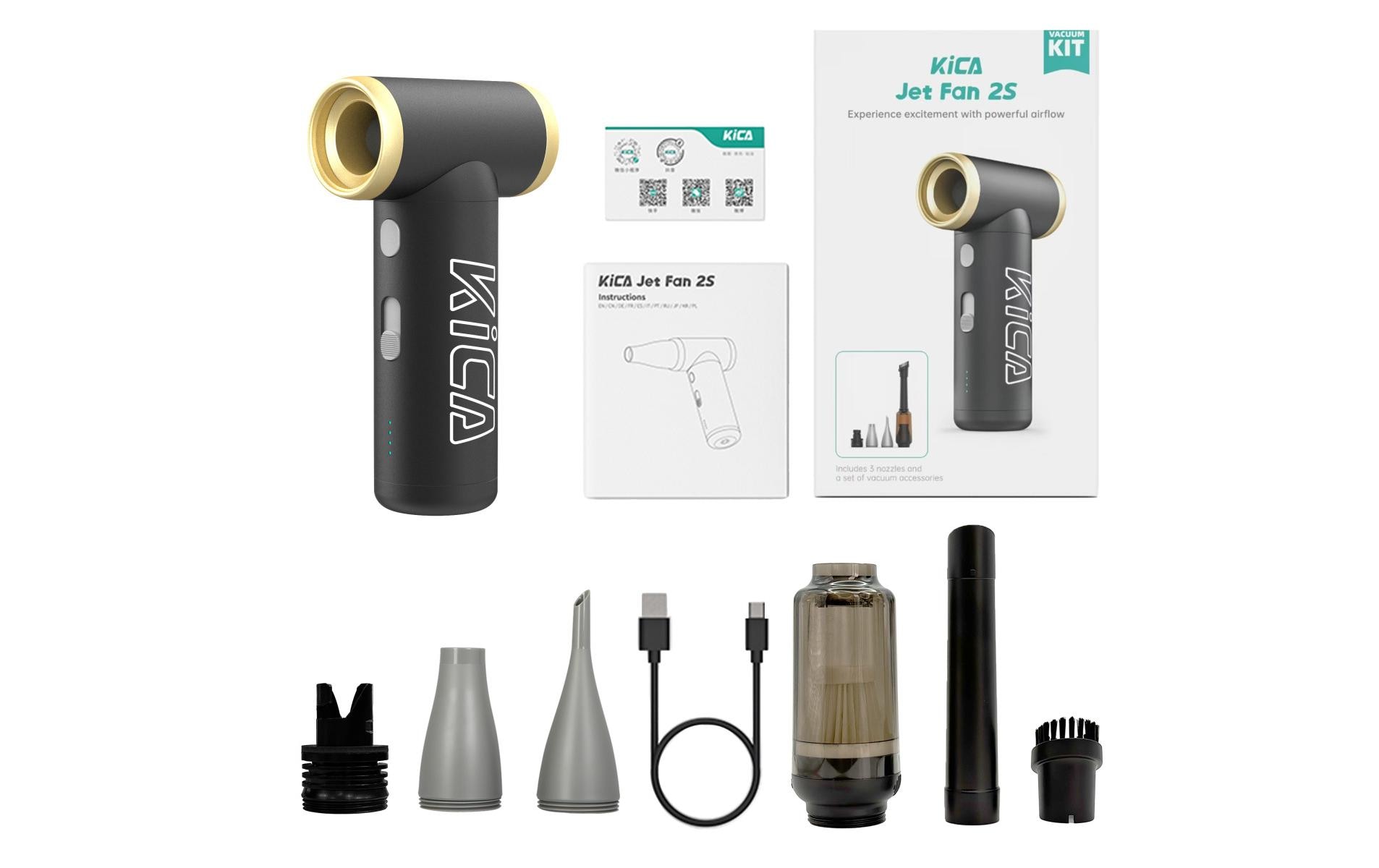 KiCA Jet Fan 2S Vacuum Kit Black kaufen Schweiz | Mediatech.ch