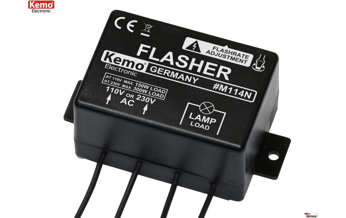 Kemo Electonic Blinker M114N langsam 240 V/AC 110 V/AC kaufen Schweiz | Mediatech.ch