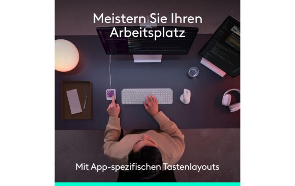 Logitech MX Creative Console pale grey programmierbare Konsole für Entwickler