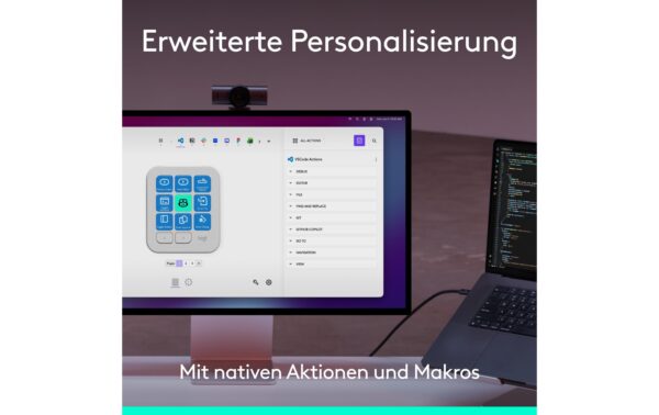 Logitech MX Creative Console pale grey programmierbare Konsole für Entwickler