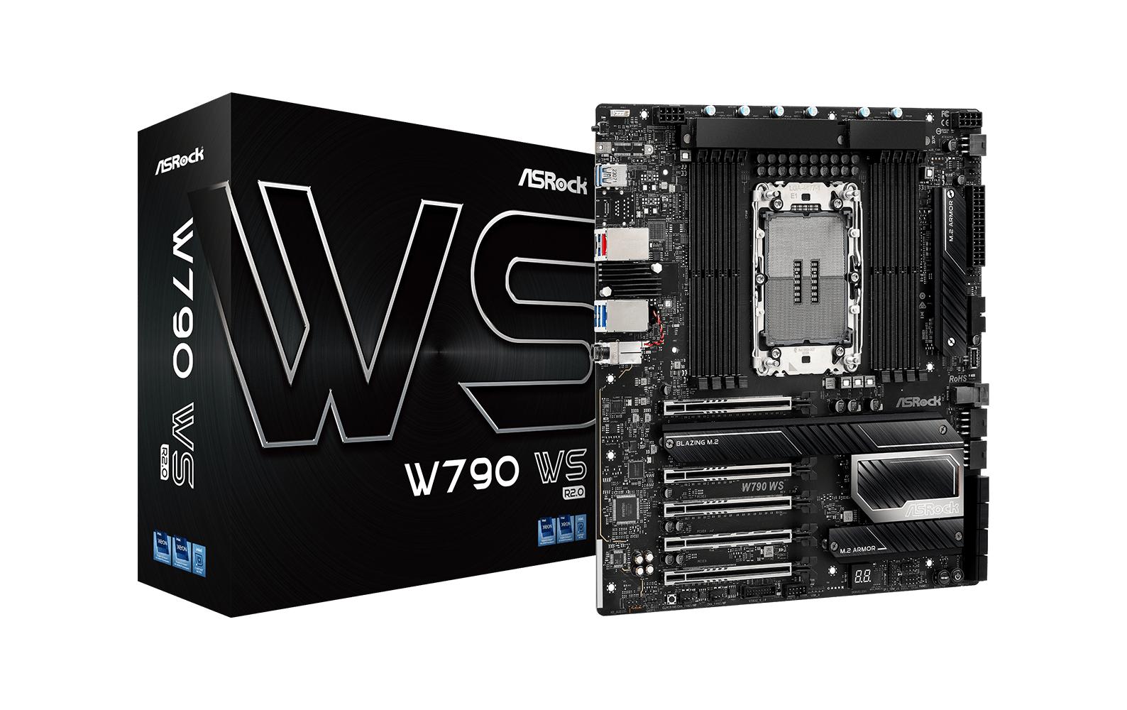 ASRock W790 WS R2.0, EATX, LGA4677 AMD W790, LGA4677, 8x DDR5, 4x PCIe 5.0 kaufen Schweiz | Mediatech.ch