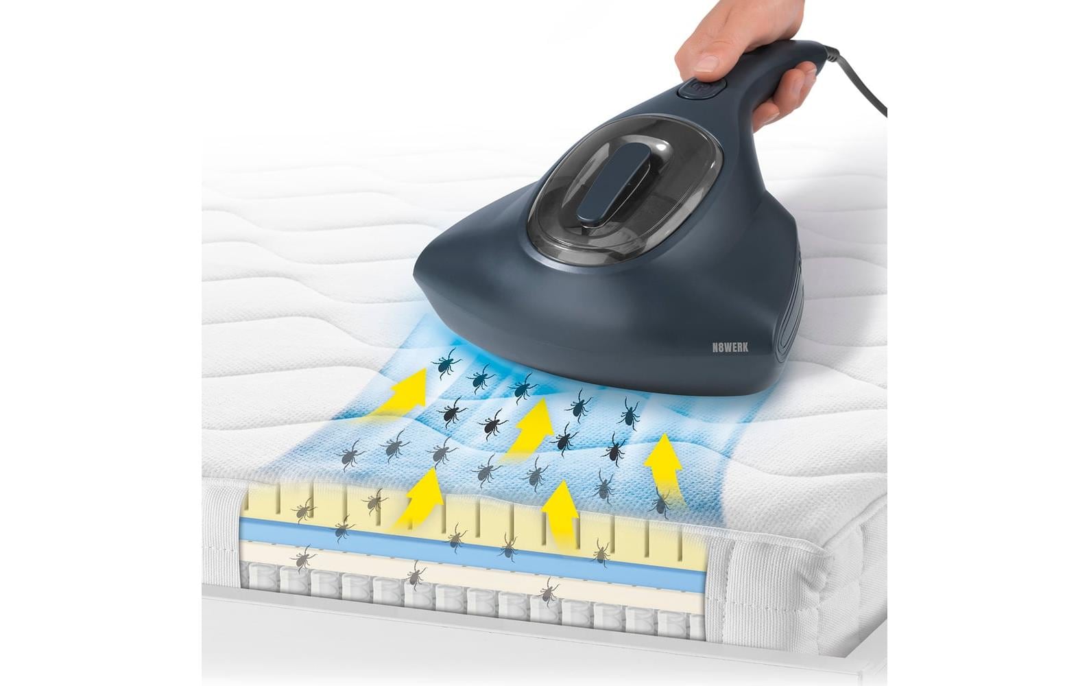 2224348_2 - Mediatech N8WERK Akku-Milben-Handstaubsauger 300W Grau Staubsauger